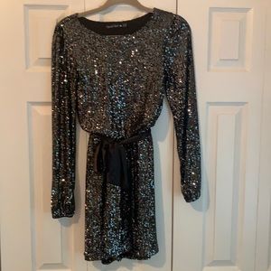 Black sequin dress